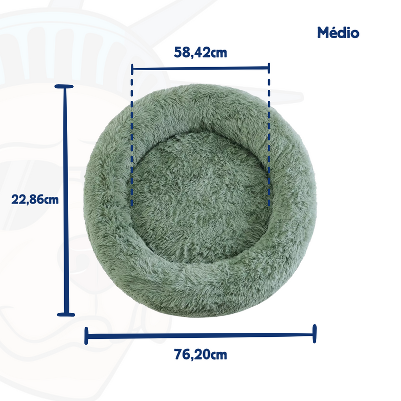 Cama Donut Shag Sage Para Cães E Gatos - Best Friends
