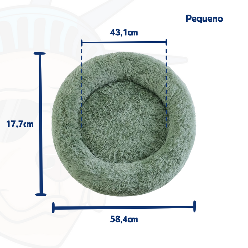 Cama Donut Shag Sage Para Cães E Gatos - Best Friends