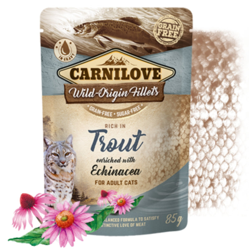 Sache Natural Truta e Equinácea Carnilove para Gatos Adultos