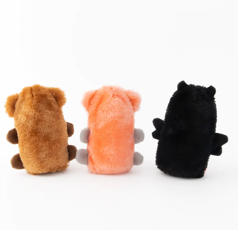 Pelucia Zippy Squeakie Buddies - Pack com 3 unidades