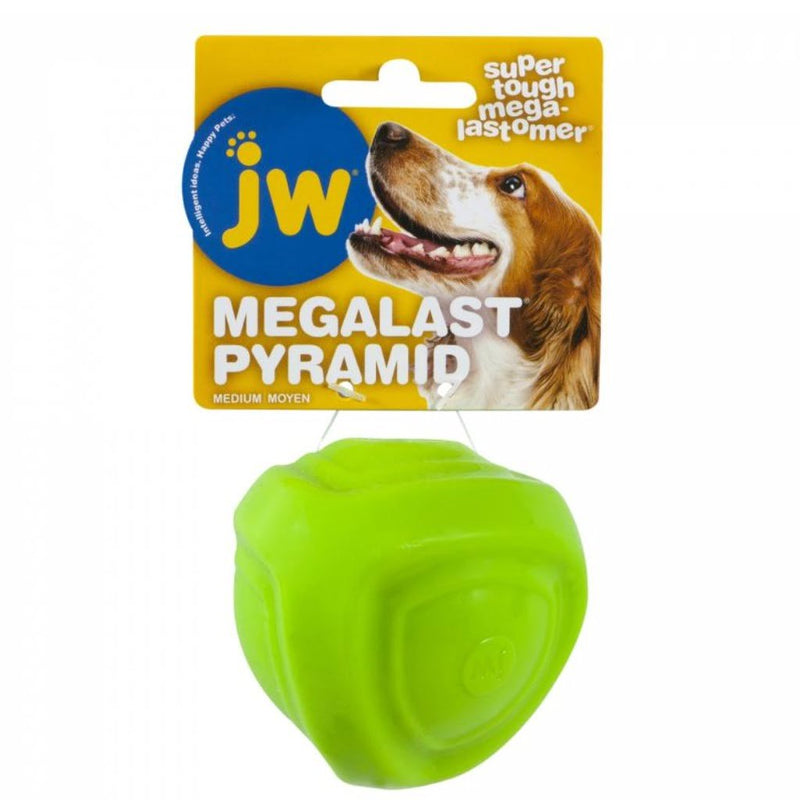 Brinquedo para cachorro JW Megalast Pirâmide com apito Verde