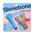 Benebone Puppy 2 - Pack Rubber – Osso de Borracha e Wishbone com Sabor Bacon - New York Pets