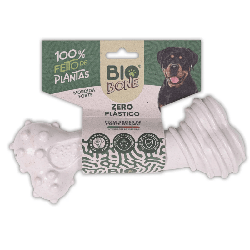 Biobone Ossão Gigante – Mordedor Natural para Cachorro com Mordida Forte - Cana de Açucar - New York Pets