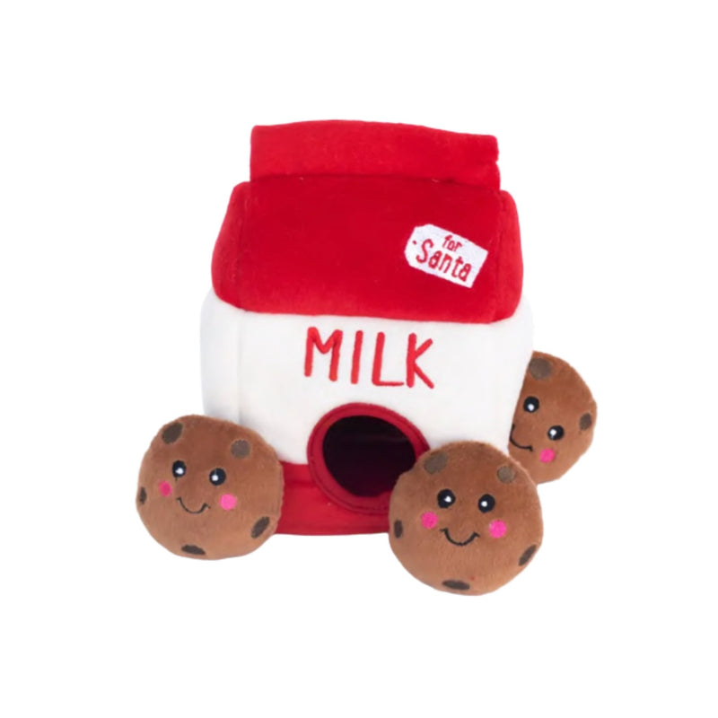 Brinquedo de Natal para Cachorro Holiday Santa's Milk & Cookies ZippyPaws - Toca Leite e Biscoitos - New York Pets