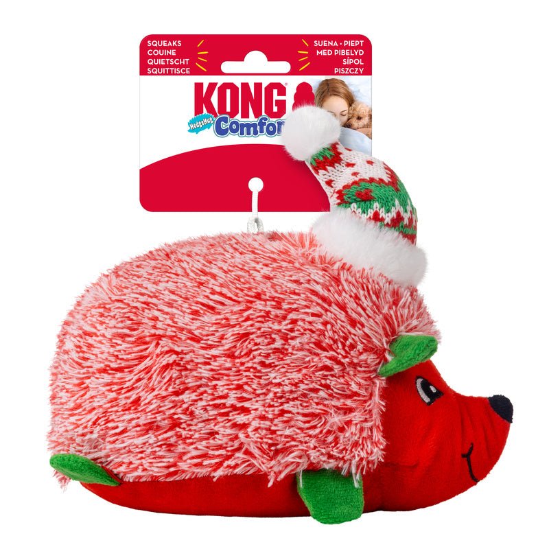 Brinquedo KONG Comfort Hedgehug - Ouriço de Pelúcia com Apito e Estalos - New York Pets