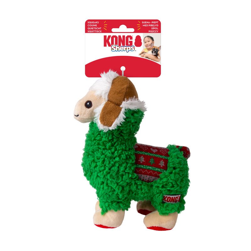 Brinquedo KONG Holiday Sherps Llama - Pelúcia com Camada Dupla - New York Pets