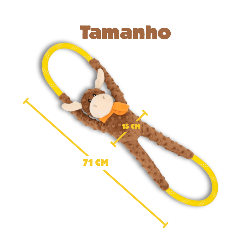 Cabo de Guerra de Pelucia modelo Alce da Zippy Paws - New York Pets
