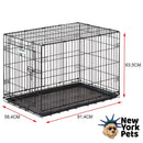 Caixa De Arame Cercado Gaiola Para Cães E Gatos - PRO VALU CRATE 36" ATÉ 32KG - New York Pets