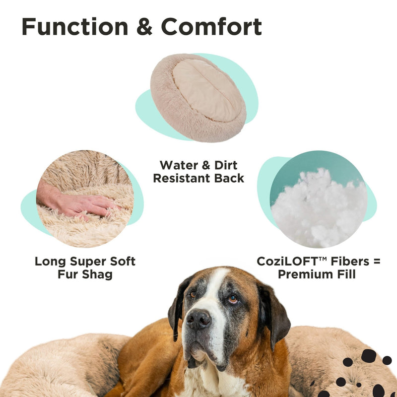 Cama Donut Shag para Cães Best Friends Pequeno 58x58cm - New York Pets