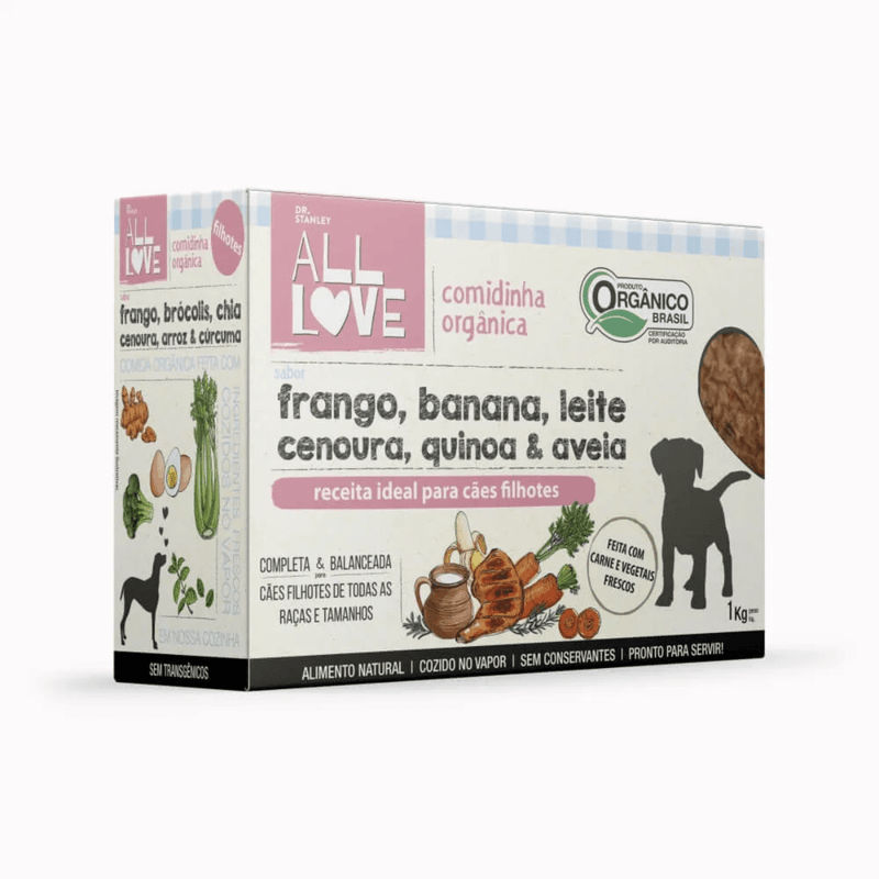 Comidinha Orgânica Para filhotes – All Love 1kg Frango e Banana - New York Pets