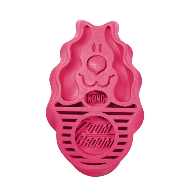 Escova Kong para Cachorro Zoomgroom Raspberry Rosa
