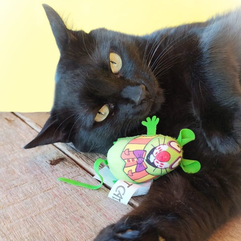 Brinquedo Rato Fatcat Eeeks Para Gatos - Verde com Catnip