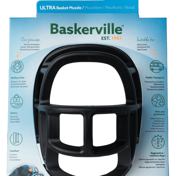 Focinheira Baskerville Preta XXG - Tamanho 6