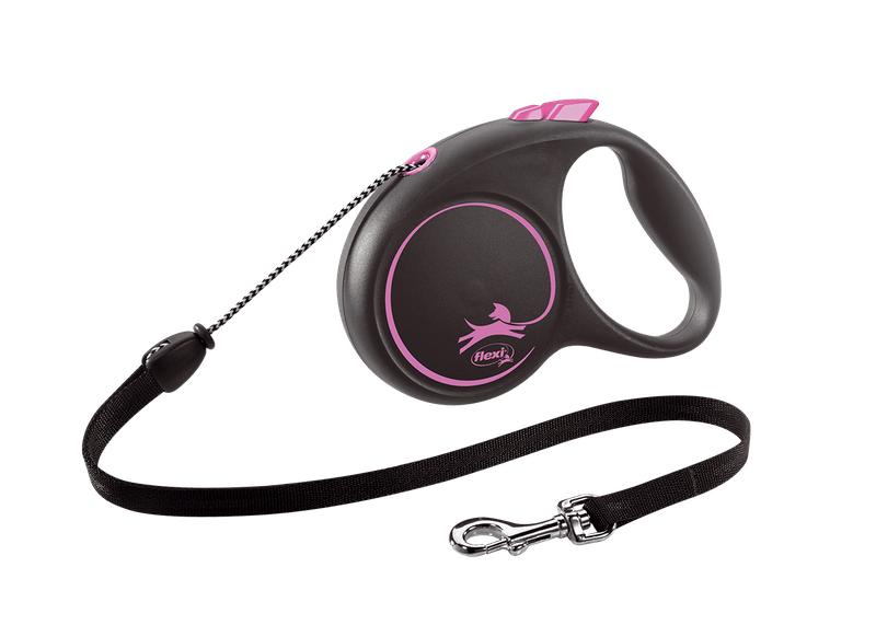 Guia Retratil Flexi Black Design Corda 5 Metros p/ cães - New York Pets