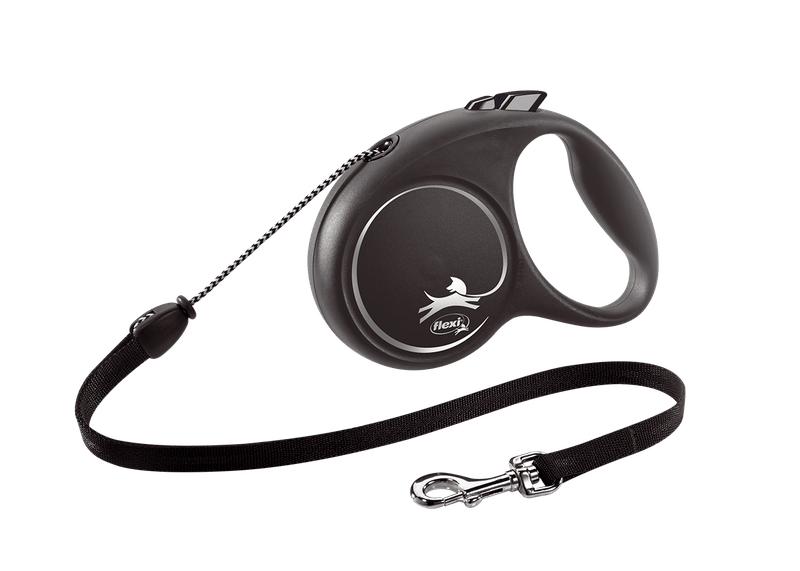 Guia Retratil Flexi Black Design Corda 5 Metros p/ cães - New York Pets