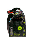 Guia Retratil Flexi Black Design Fita - 5 Metros p/ cães - New York Pets