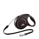 Guia Retrátil Flexi New Classic Corda Preto 5 Metros - New York Pets