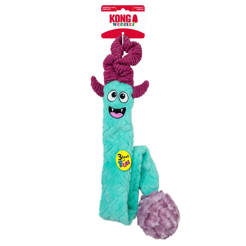 Pelúcia Gigante para Cachorro KONG Woozles Tug’n Chase LG/XL 91 cm com Corda e Apitos - New York Pets