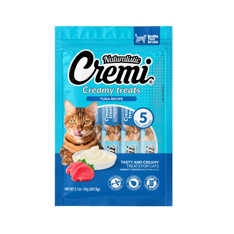 Petisco Cremoso para Gatos Cremi Sachê Atum 60 g – 5 Unidades