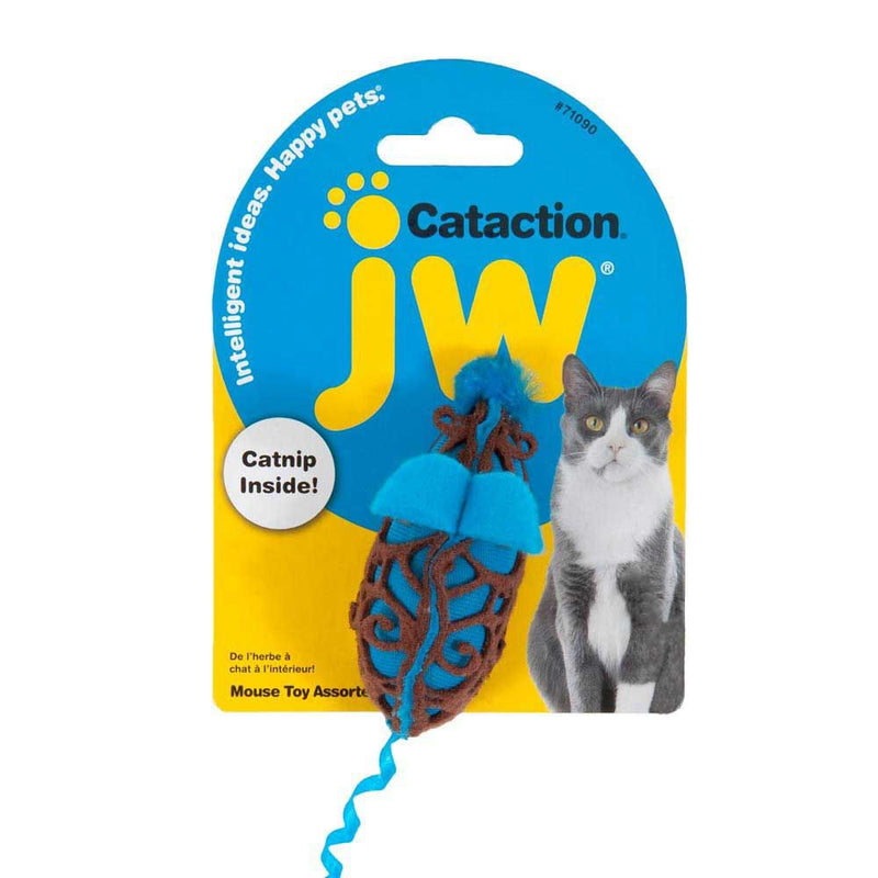 Brinquedo JW Cataction Rato com Catnip para Gato