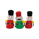 Kit 3 Pelucia de Natal para Cachorro Holiday Miniz NutCrackers - ZippyPaws - New York Pets