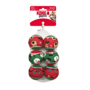 Kit 6 Bolas Kong SqueakAir para Cachorro - Natal - New York Pets