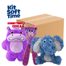 Kit Soft Time - Pelucias para Cães Pequenos Kong Hipopotamo, Girafa e Elefante - New York Pets