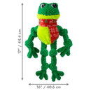 KONG Holiday Knots Frog - Sapo de Pelúcia Grande com Corda (46cm) - New York Pets
