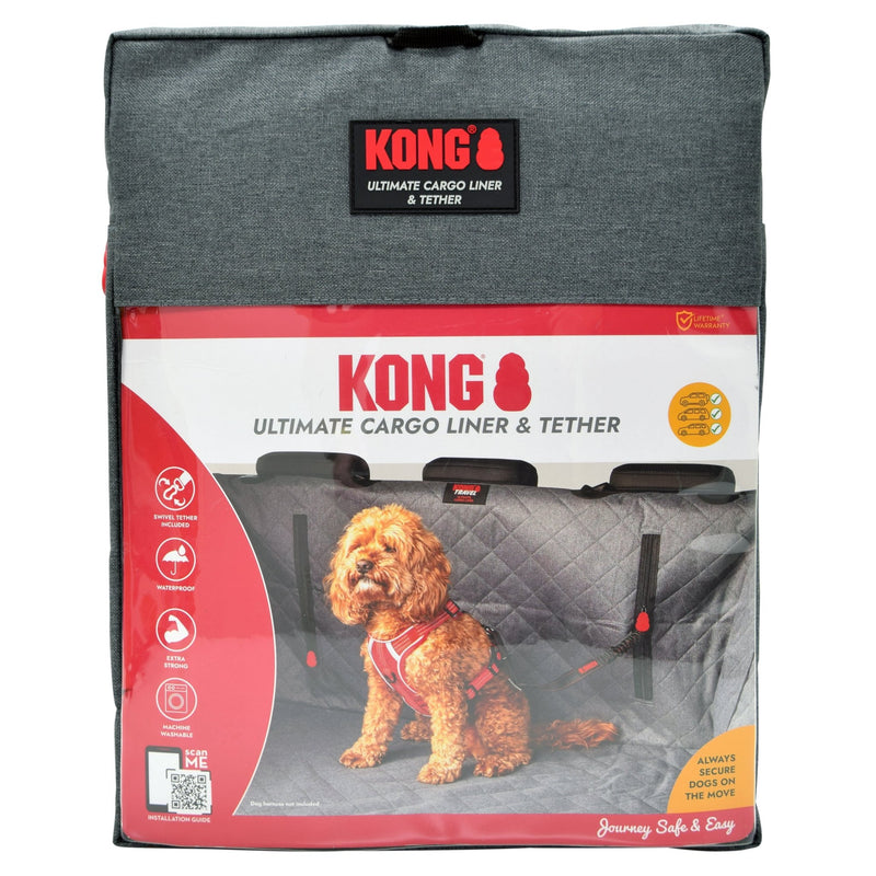 KONG Ultimate Cargo Liner & Tether – Protetor de Porta - Malas com Cinto de Segurança - New York Pets
