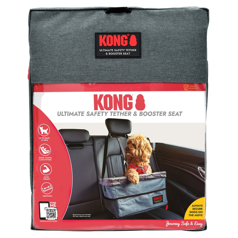 KONG Ultimate Safety Tether & Booster Seat – Assento Elevado com Cinto de Segurança Integrado - New York Pets