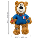 Kong Wild Knots Urso França — Brinquedo de Pelúcia com Corda para Cães de Mordida Leve a Moderada - New York Pets