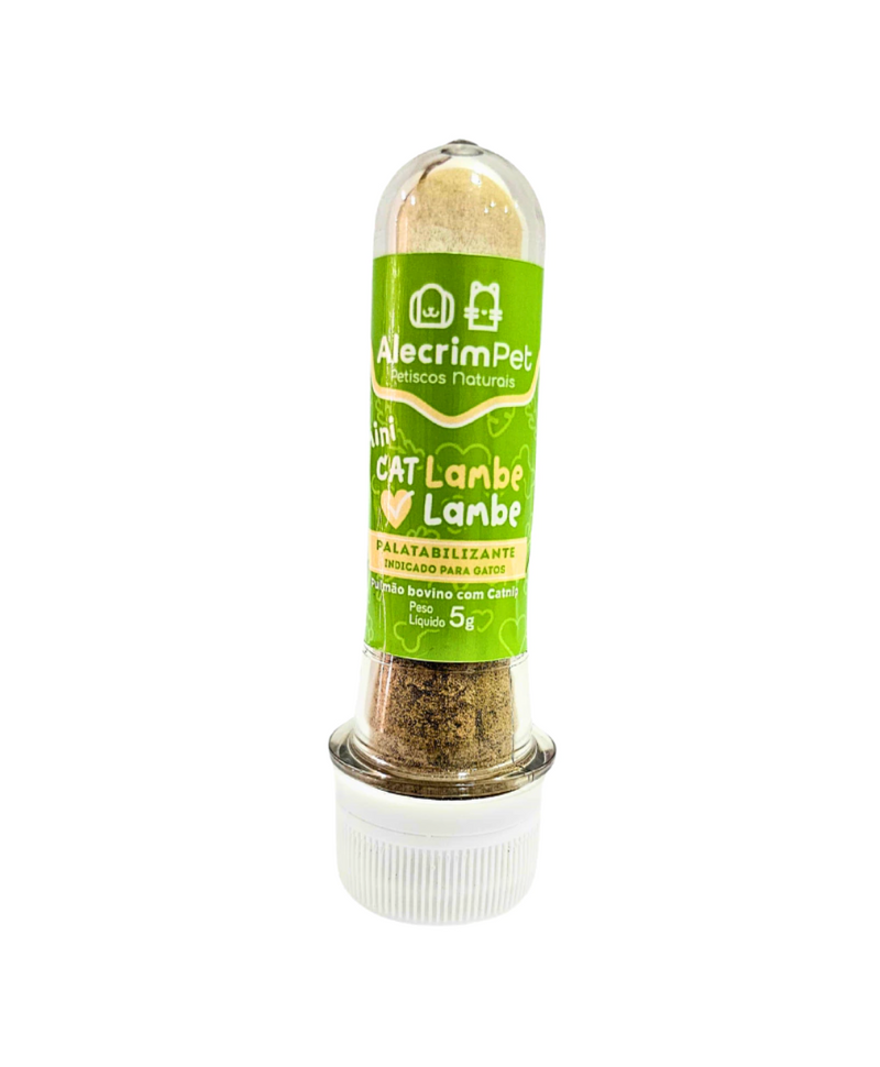 Mini Cat Lambe-Lambe (Pulmão Bovino Desidratado e Catnip) - AlecrimPet