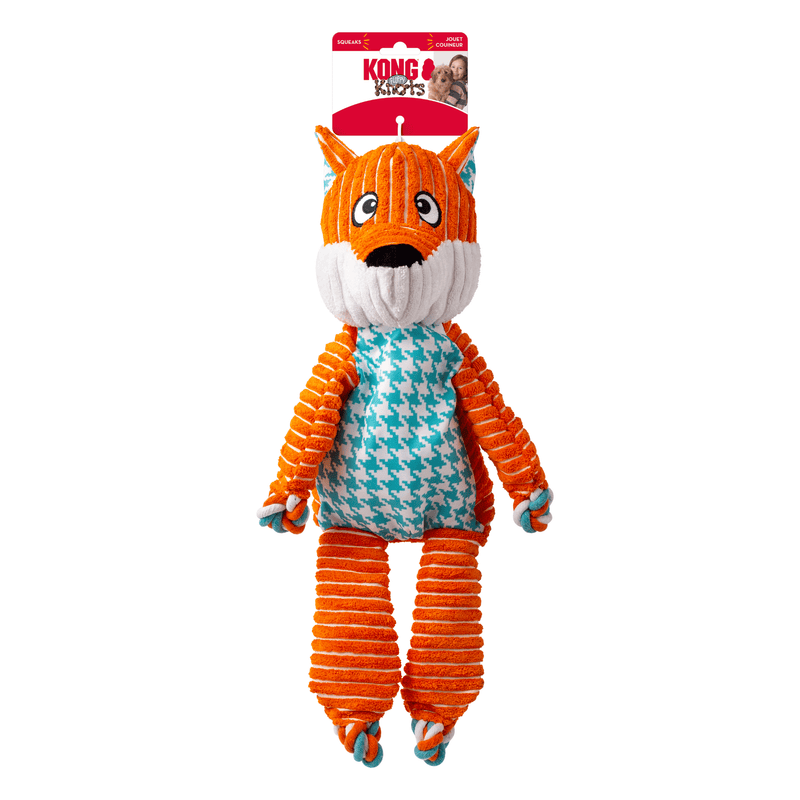 Pelucia Kong Floppy Knots Raposa Jumbo – Pelúcia Gigante com Corda para Cães - New York Pets