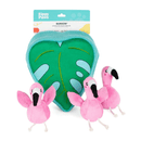 Pelúcia Surpresa Zippy Paws com Flamingos Burrows Apito para Cachorro - New York Pets