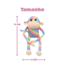 Pelucia Zippy Spencer Crinkle - Macaco Colorido - New York Pets