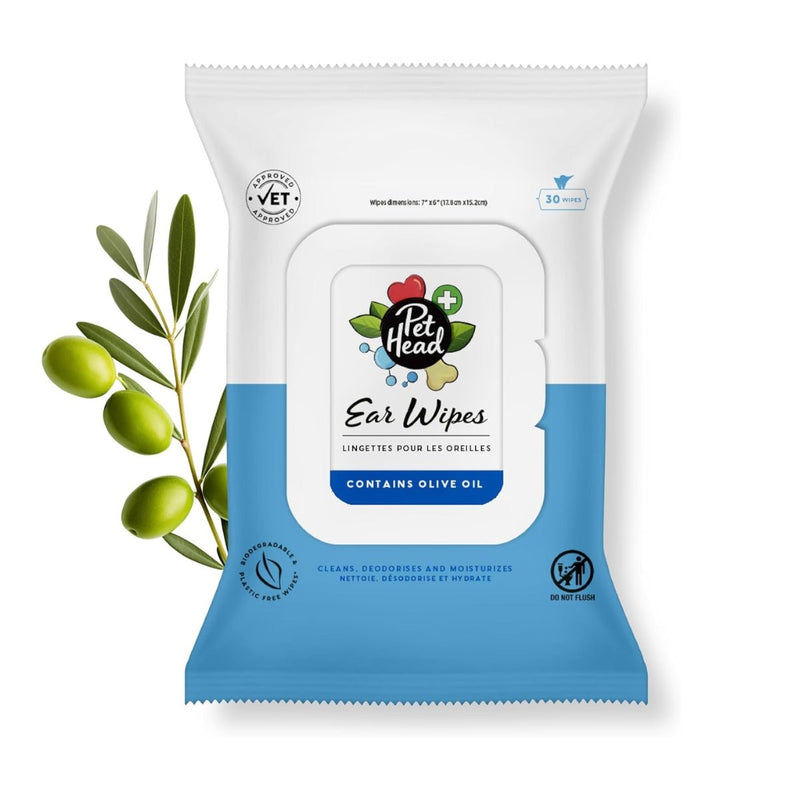 Pet Head Lenços para Limpeza de Ouvidos – Sem Fragrância – 30 Unidades - New York Pets