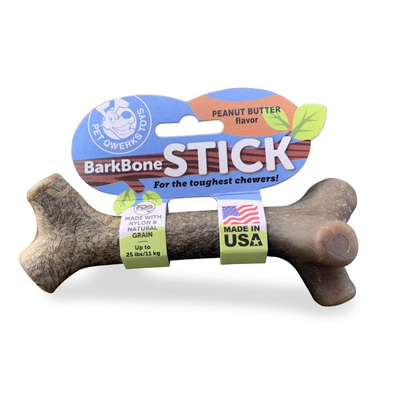 Osso de Nylon Pet Qwerks Barkbone Stick Pasta de Amendoim para Cachorro