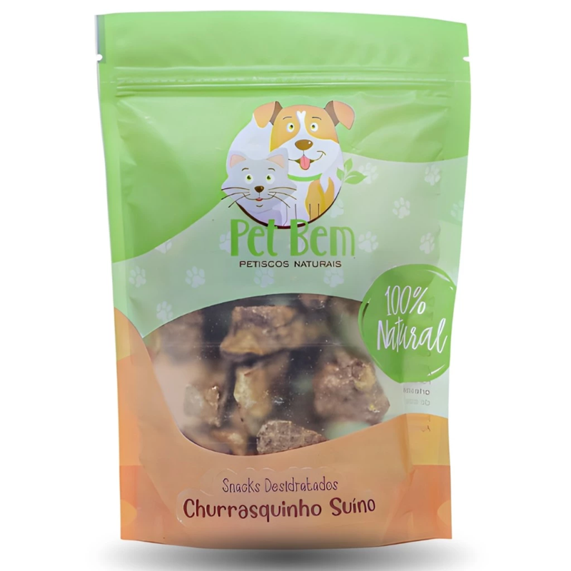Petisco Natural para Cães e Gatos PetBem Churrasquinho Suíno 25g