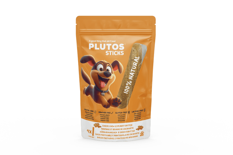 Plutos Cheese & Peanut Butter – Mordedor Natural de Queijo com Sabor Natural de Pasta de Amendoim para Cães - New York Pets