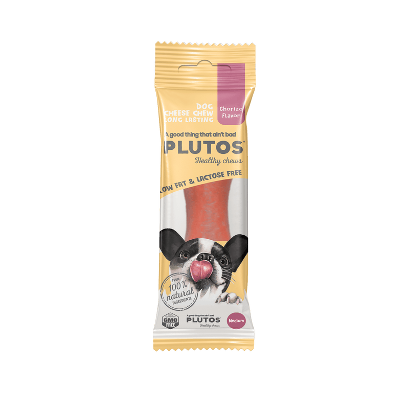 Plutos Chorizo Flavor – Mordedor Natural de Queijo com Chorizo - New York Pets