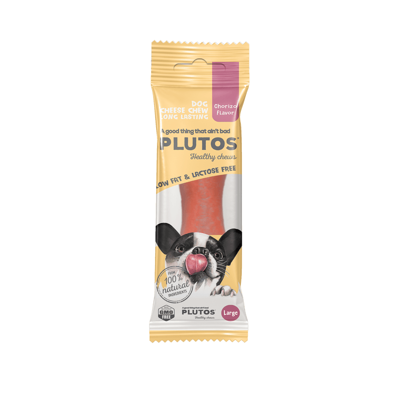 Plutos Chorizo Flavor – Mordedor Natural de Queijo com Chorizo - New York Pets