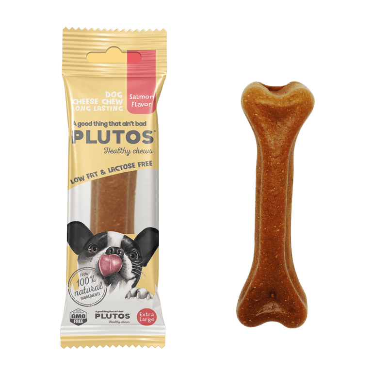 Plutos Salmon Flavor – Mordedor Natural de Queijo com Salmão e Krill - New York Pets