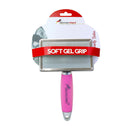 Rasqueadeira German Hart com cabo em Gel Rosa p/ cães - New York Pets