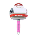 Rasqueadeira German Hart com cabo em Gel Rosa p/ cães - New York Pets