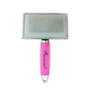 Rasqueadeira German Hart com cabo em Gel Rosa p/ cães - New York Pets