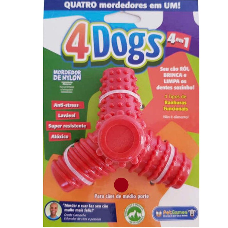 Mordedor de Nylon higiene bucal 4DOGS para cachorro Pet Games